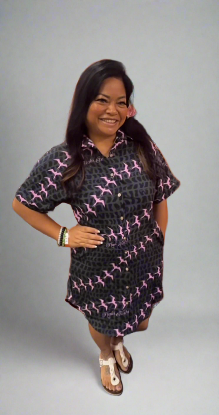 Preorder Leinani Hebrew Cone Shell & Iwa Dress