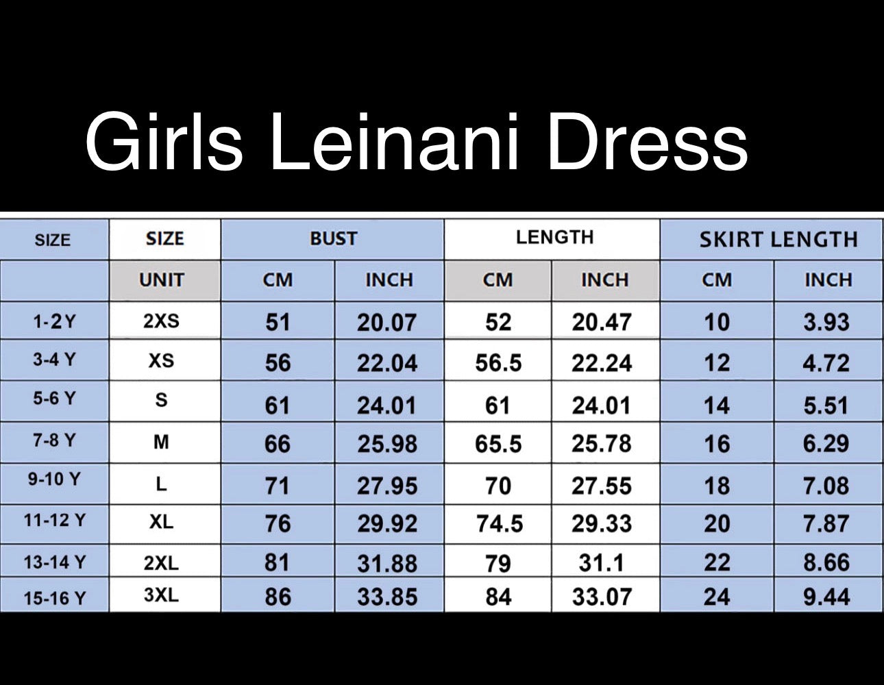 Preorder Girl’s Leinani Dress Blue Puakenikeni