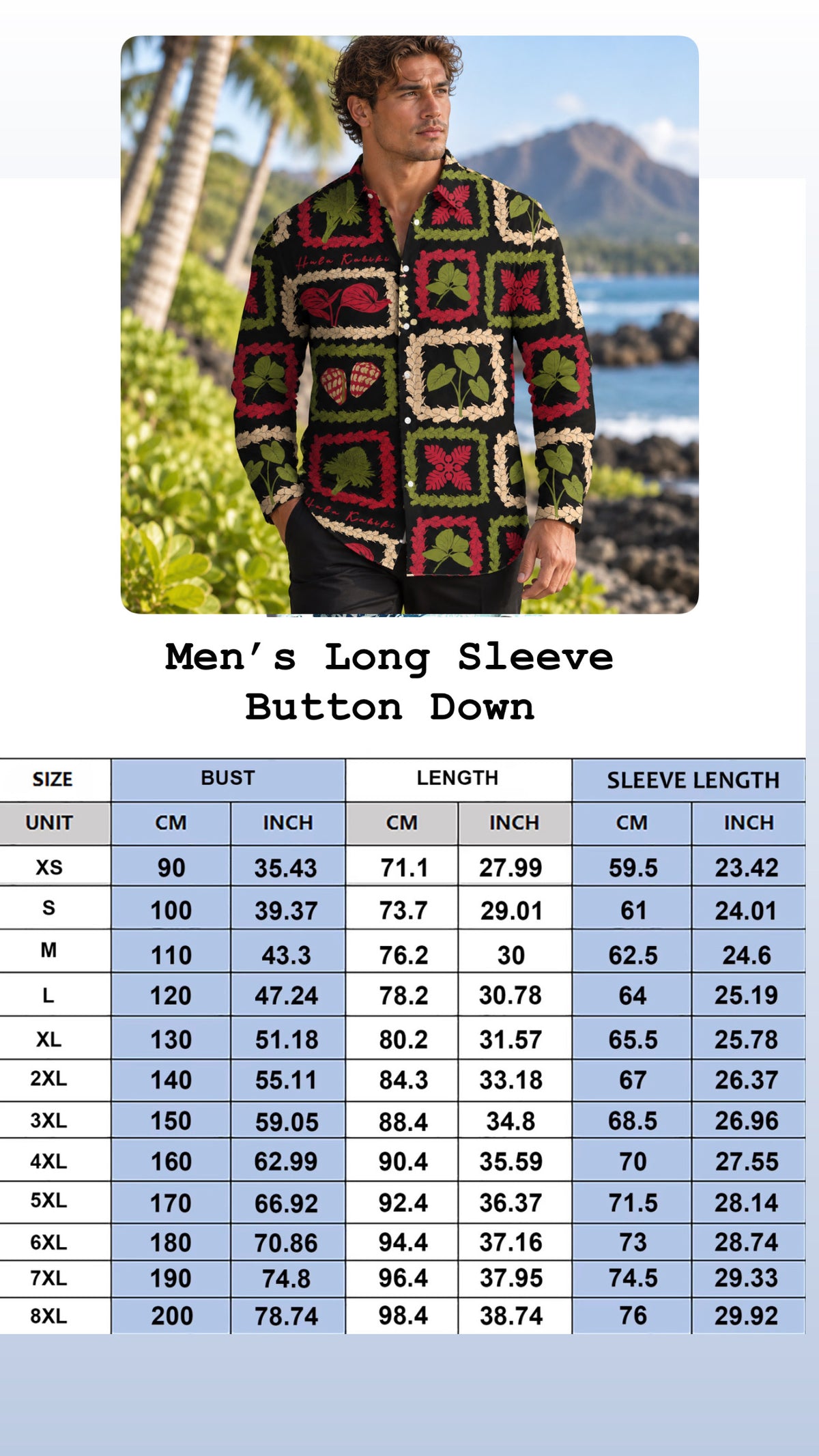 Preorder Kalikimaka Men’s Button Down Long Sleeve (takes 4-6 weeks)