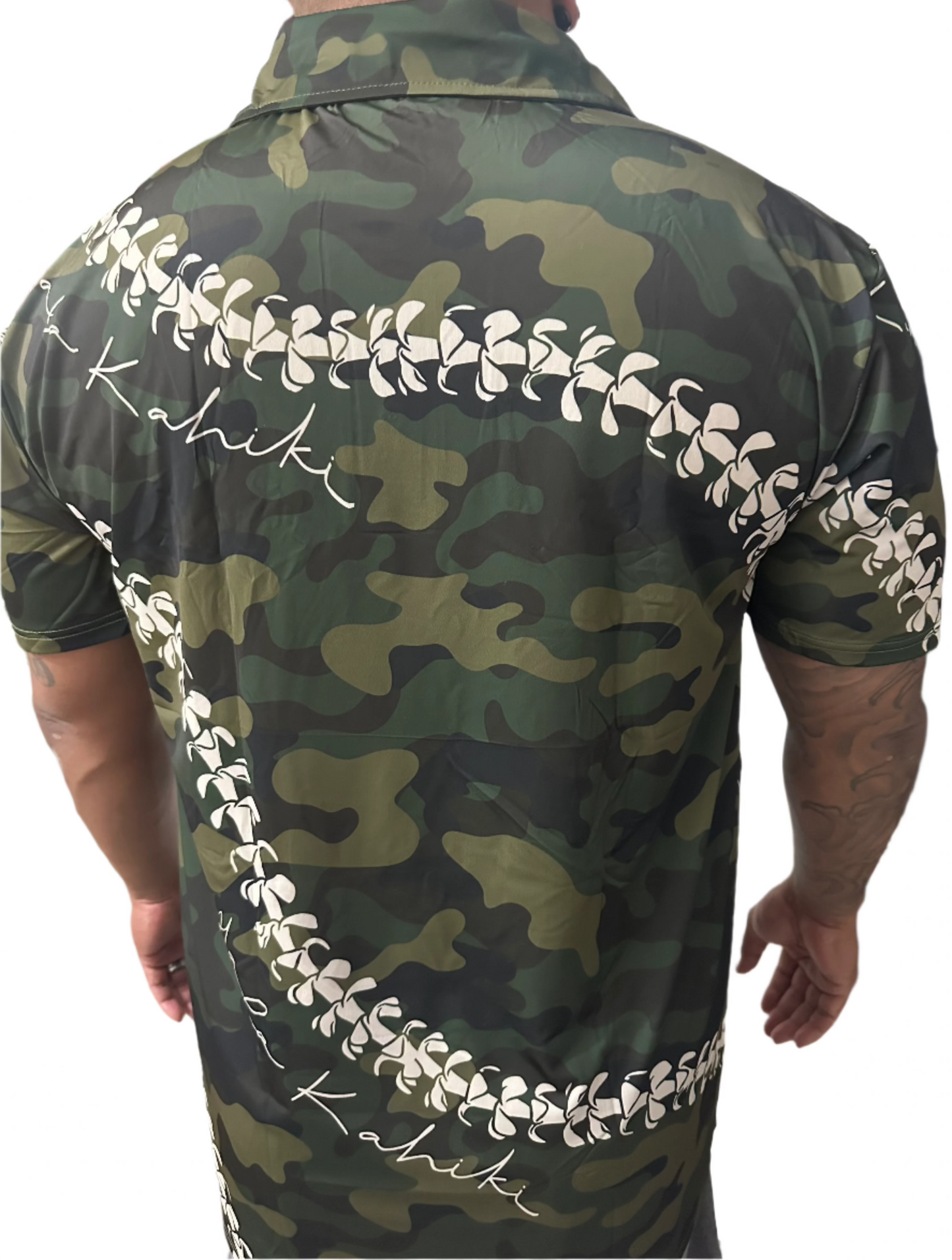Men's Camou-Puakenikeni Golf Polo Shirt