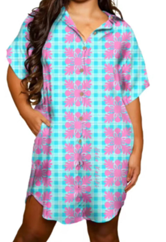 Preorder Girl’s Leinani Dress Cotton Candy Palaka