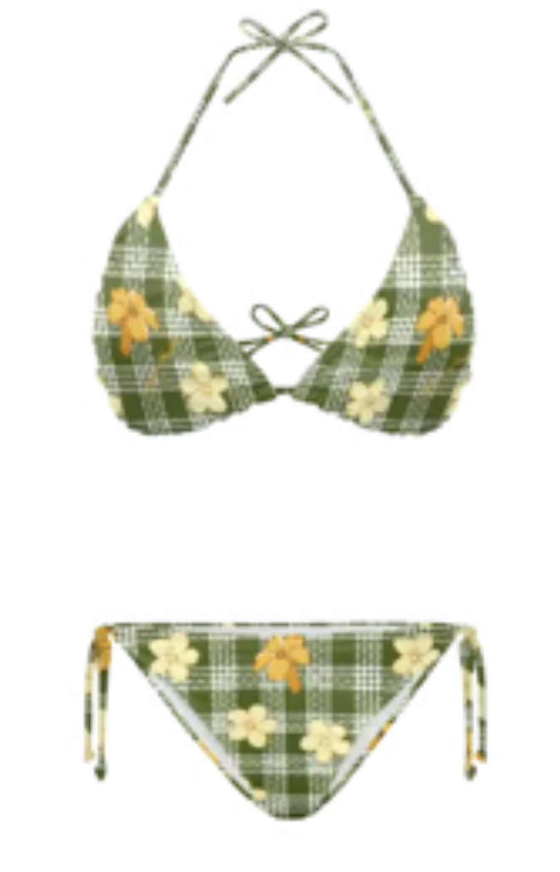 Preorder Green Palaka 2pc Bikini