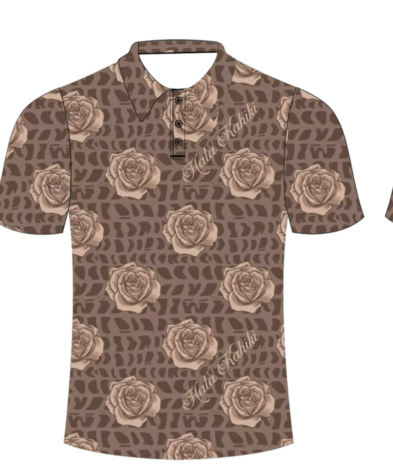 Brown Hebrew Shell Rose Polo