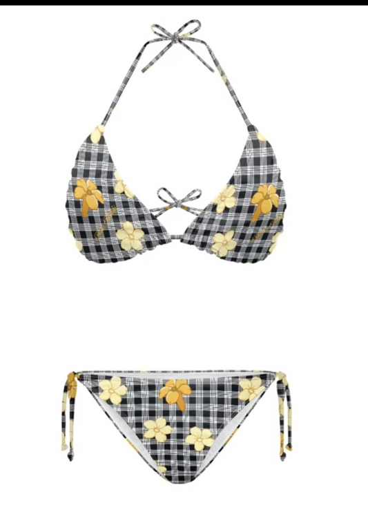 Preorder Black Palaka 2pc Bikini
