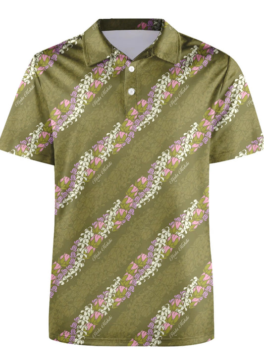 Preorder Men’s Polo Matcha Loke Lei Design