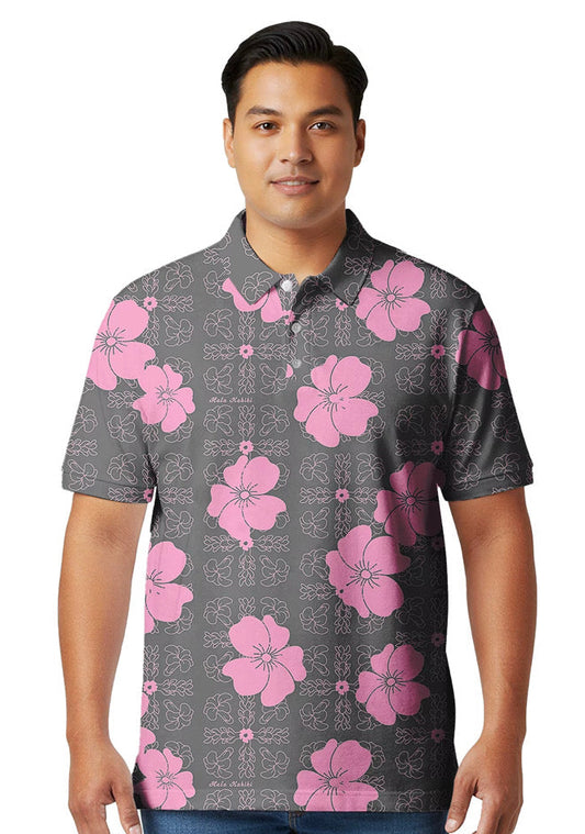 Men’s Polo Pink Puakenikeni Quilt
