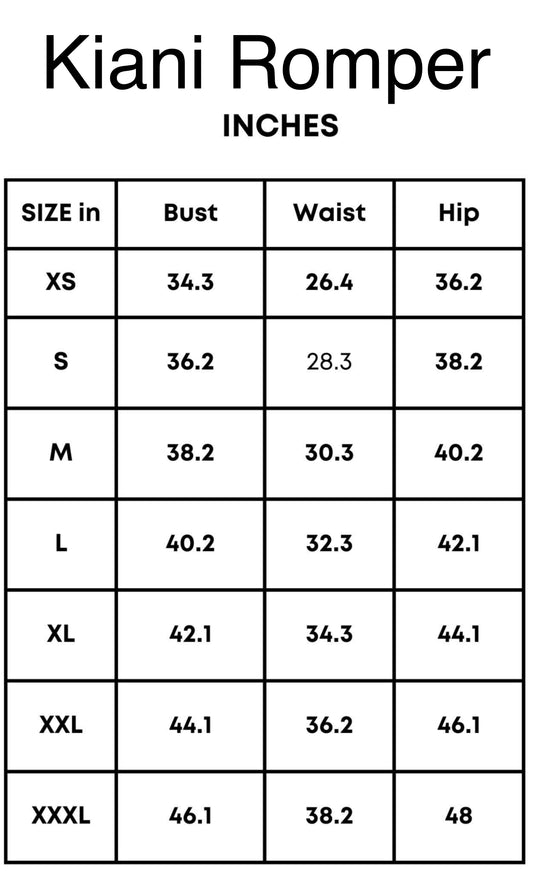 Preorder Kiani Romper Black Palaka