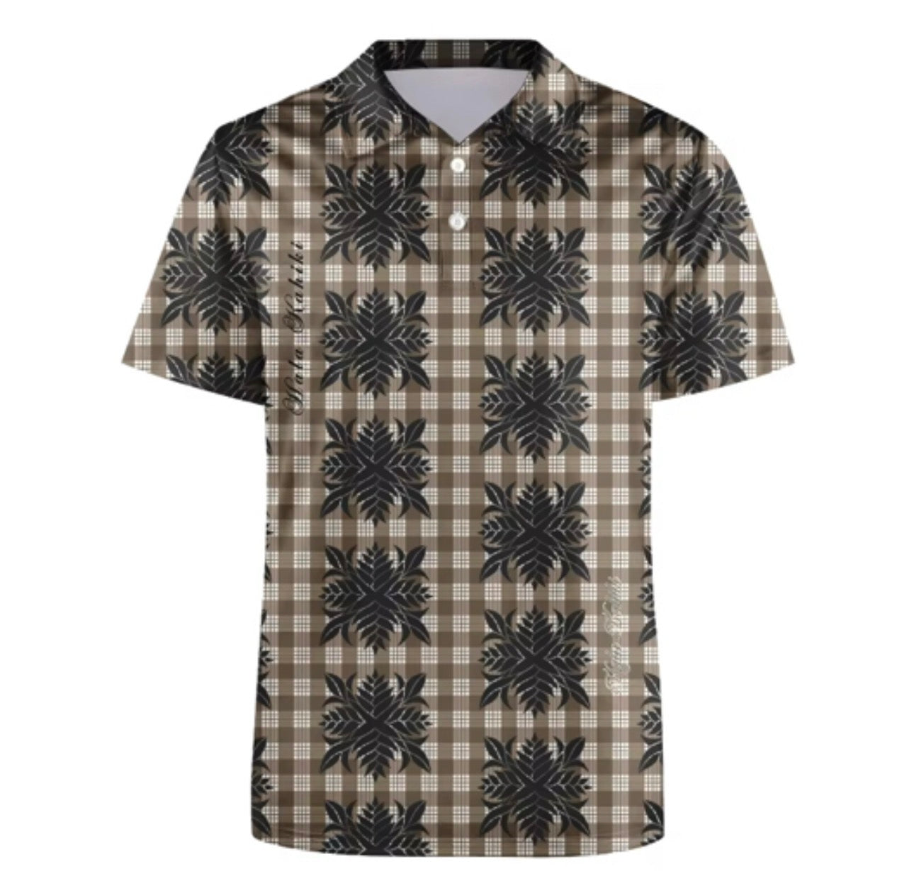 Preorder Mens Polo  Heliconia Brown Palaka