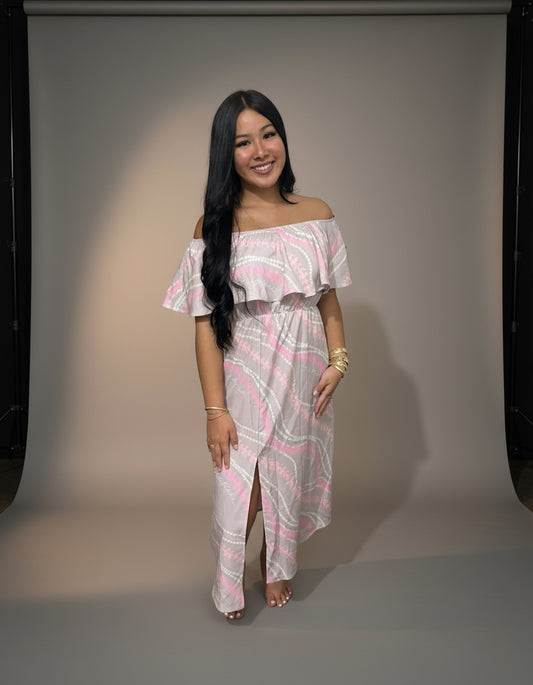 Preorder Makamae Dress In Pink Puakenikeni