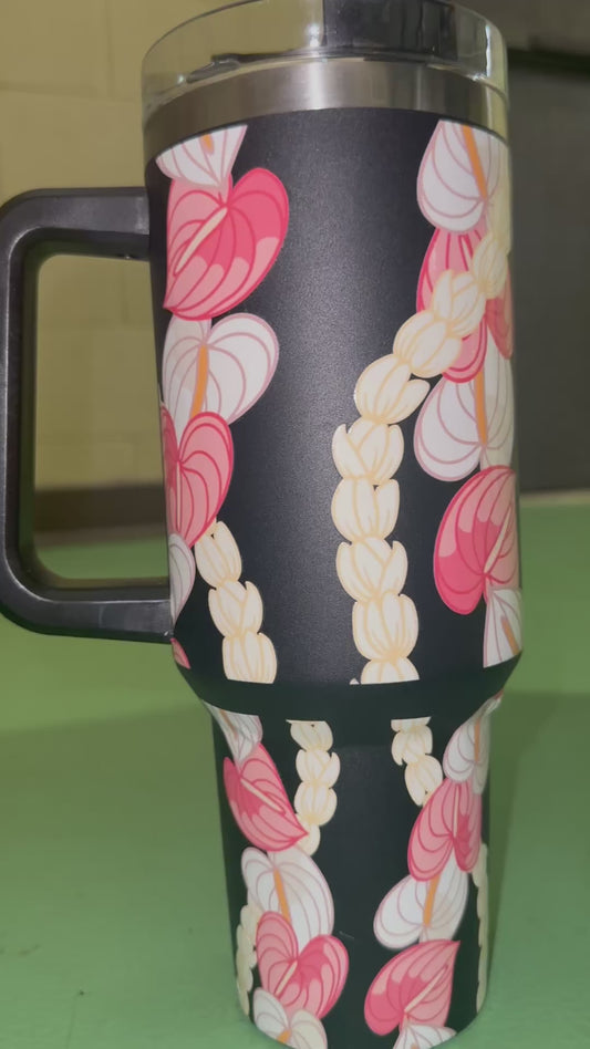 40oz  Anthurium Design Tumbler